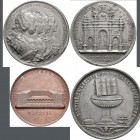 Medaillen alle Welt: Konvolut von 35 Medaillen in Silber, Bronze,Messing und Zinn sowie 3 Silbermünzen, enthalten ist u.a.: Schlesien: vergoldete Bron...
