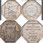 Medaillen alle Welt: Frankreich: Lot 6 Silbermedaillen, Lyon o. J. - Dispensaire General de Lyon fonde en 1818, 34 mm / Vienne 1837 -Les Notaires de L...