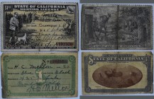 Varia, Sonstiges: State of California Hunting License, Lot 2 Stück zu je 1 Dollar. 1x Expires June 30, 1915, 1 x License Year 1913-14. Ausgegeben für ...