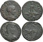 Antike: Kleine Sammlung Bronzemünzen aus der Römischen Kaiserzeit, meist Æ - Follis, unter anderem von Licinius I., Valentinianus, Maximianus, Constan...
