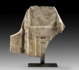Limestone false door of a certain Herisjef-Nacht. 1st Intermediate Period, 9th - 10th Dynasty, about 2100 BC. H 50m, W 48cm. Fragmentary. Published an...