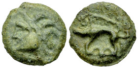 Leuci cast potin unit, boar reverse
