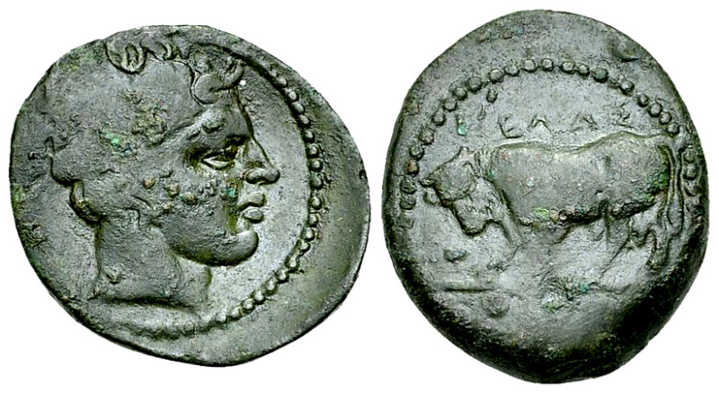Gela AE Trias, c. 420-405 BC 

Gela, Sicily. AE Trias (17-19 mm, 4.56 g), c. 4...