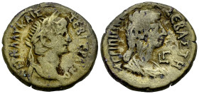 Nero, with Agrippina Iunior BI Tetradrachm, Alexandria