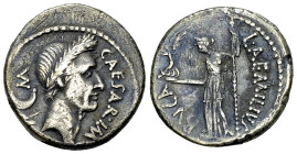 C. Iulius Caesar AR Denarius, with L. Aemilius Buca