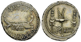 Marcus Antonius AR Denarius, LEG XIII, 31/31 BC