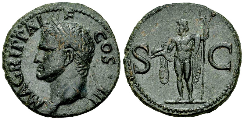 Agrippa AE As, Neptune reverse 

Agrippa (+12 BC). AE As (29 mm, 11.20 g), Rom...