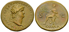 Nero AE Dupondius, Roma reverse