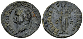 Vespasianus AE Dupondius, Felicitas reverse