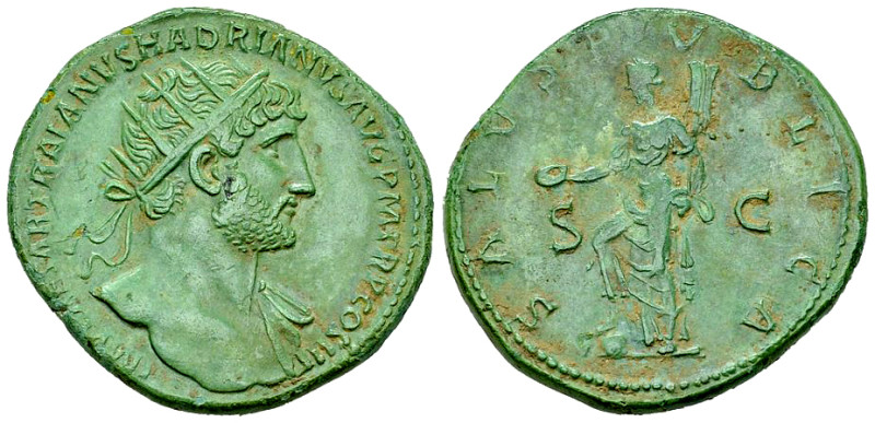Hadrianus AE Dupondius, Salus reverse 

Hadrianus (117-138 AD). AE Dupondius (...