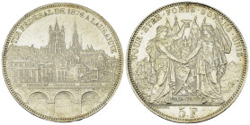 Lausanne, AR 5 Franken 1876, Tir fédéral