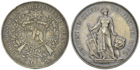 Bern, AR 5 Franken 1885, Eidg. Schützenfest