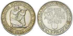 Luzern, AR 5 Franken 1939, Eidg. Schützenfest