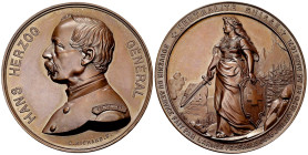 Schweiz, AE Medaille 1871 auf Hans Herzog