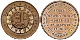 Genf, AE Medaille 1886, Forces motrices du Rhône