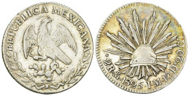 Mexico AR 2 Reales 1825, Mexico City