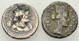 Roman Republic, Lot of 2 fourré denarii