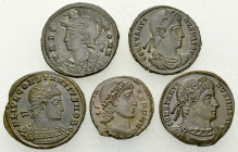 Roman Empire, Lot of 5 AE coins