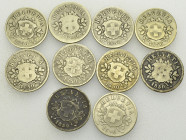 Schweiz, Lot von 10 BI 10 Rappen 1850