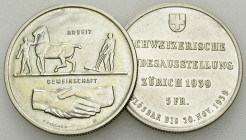 Schweiz, Lot von 2 AR 5 Franken 1939, Landesausstellung