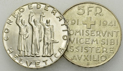 Schweiz, Lot von 2 AR 5 Franken 1941, 650 Jahre Bund