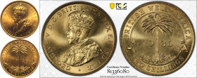 British West Africa: George V 1936 KN Tin Brass 2 Shillings PCGS SP65