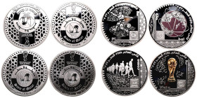 Official Silver Coins of the FIFA World Cup Qatar 2022 Eight-Coin Collection Various Conditions Box & COA