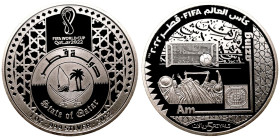 Qatar Tamim bin Hamad Al Thani 2022 Silver 5 Riyals FIFA World Cup Qatar 2022 - Amazing Proof