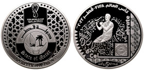 Qatar Tamim bin Hamad Al Thani 2022 Silver 5 Riyals FIFA World Cup Qatar 2022 - Celebrate Proof