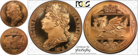 United Kingdom: Wales Fantasy "1830" (2006) Brass 5 Shillings Retro Issue PCGS MS67