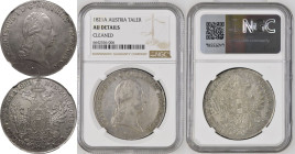 Austria: Habsburg Francis I 1821 A Silver Taler NGC AU DETAILS