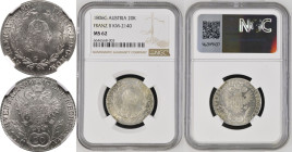 Austria: Habsburg Francis II 1806 G Silver 20 Kreuzer NGC MS 62