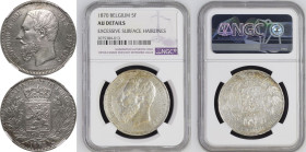 Belgium Leopold II 1870 Silver 5 Francs NGC AU DETAILS