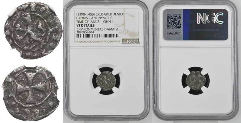 CRUSADER STATES. KINGDOM OF CYPRUS. Time of James I, 1382-1398. 
Bronze Denier,...