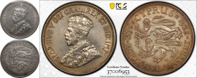 Cyprus: British George VI 1928 Silver 45 Piastres British Rule Anniversary PCGS AU55