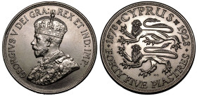 Cyprus: British George VI 1928 Silver 45 Piastres British Rule Anniversary