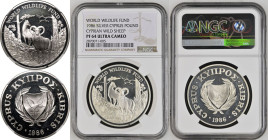 Cyprus Republic 1986 Silver Pound World Wildlife Fund NGC PF 64 ULTRA CAMEO