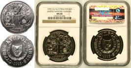 Cyprus Republic 1995 CuproNickel Pound United Nations NGC MS 68