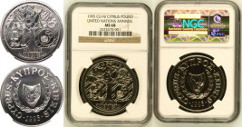 Cyprus Republic 1995 CuproNickel Pound United Nations NGC MS 68