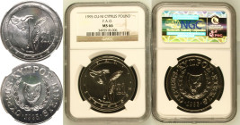 Cyprus Republic 1995 CuproNickel Pound F.A.O. NGC MS 66