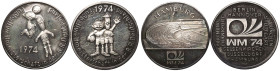 Germany FIFA World Cup 1974 Lot of 2 Silver Souvenir Tokens Various conditions