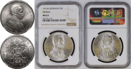 Germany: Prussia Wilhelm II 1913 A Silver 5 Mark NGC MS 63