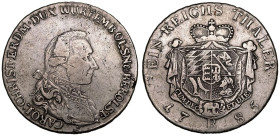 Germany: Württemberg-Oels Karl Christian Erdmann 1785 K//B Silver 1 Taler