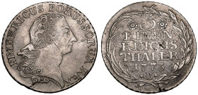 Germany: Kingdom of Prussia Frederick II 1773 B Silver 1/3 Thaler