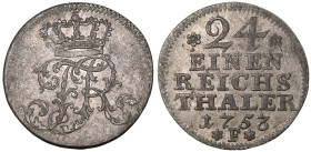 Germany: Kingdom of Prussia Frederick II 1753 F Billon 1/24 Taler