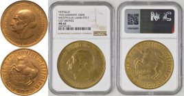 Germany: Landesbank der Provinz Westfalen Weimar Republic 1923 Gilt Bronze 10000 Mark Notgeld NGC MS 62