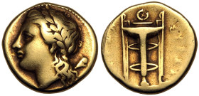 Sicily, Syracuse, temp. Agathokles Electrum 50 Litrai - Hemistater