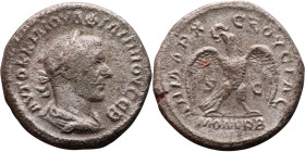 Philip I The Arab (244-249) Tetradrachm. Obverse: Bust of emperor. Reverse: Eagle standing left, head right, wreath in beak, tail right, wings spread...
