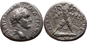 Vespasian (69-79) Tetradrachm Obverse: Laureate head of emperor right, with aegis Reverse: Eagle standing left, wings open,

25mm 15,14g