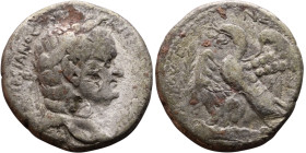 Vespasian (69-79) Tetradrachm Obverse: Laureate head of emperor right, with aegis Reverse: Eagle standing left, wings open,

24mm 13,59g